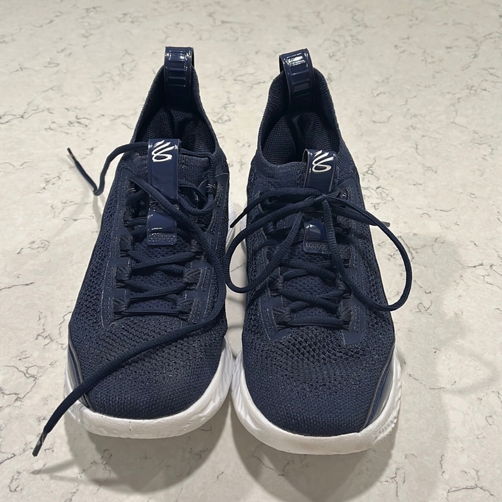 Under Armour UA Curry 8 NM Flow Team Basketball Navy Blue White size 8.5